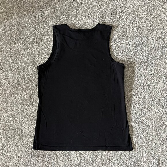 Vintage Varsity cheer tank top womens medium black orange love sporty USA 90s - Picture 3 of 9